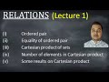Ordered pair, Equality of ordered pair, Cartesian product, No. of elements in Cartesian product