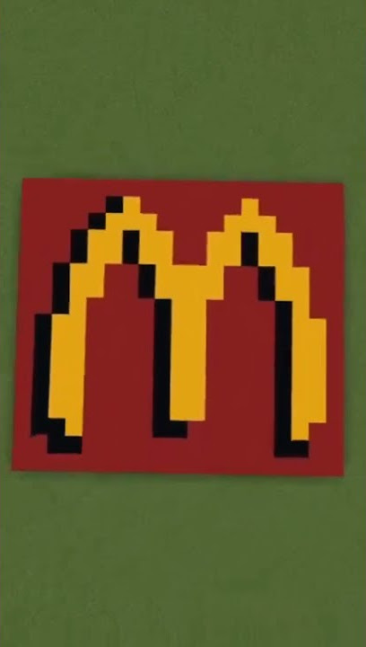 McDonald's logo pixel art! #shorts #minecraft #viral #fyp #gaming #building #mcdonalds #logo