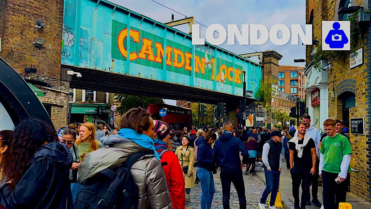 CAMDEN Market London Walking Tour 🇬🇧  Busy Streets & Street Food 🍔🥤🍪 [4K HDR]