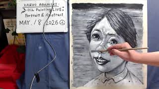 Oil painting  portrait day 6 op1690-6   [LIVE]--  "Contemporary art"