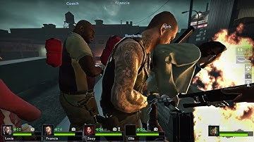 Left 4 Dead 2 - Custom Campaign Reverse No Mercy With All 8 Survivors Gameplay (As Bill)