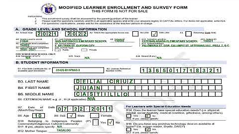 Filling Out the Modified Learner Enrollment and Survey Form SY 2021-2022 - DayDayNews