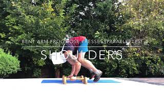 Bent Arm Frog Pose Presses Parallettes