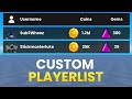 How to make a custom playerlist in roblox