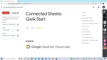 Connected Sheets: Qwik Start #arcade #gcp #qwiklabs #googlecloudplatform