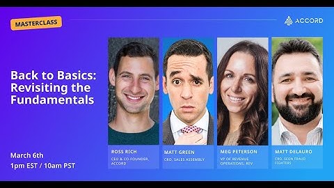 [Masterclass] Back to Basics: Revisiting the Fundamentals