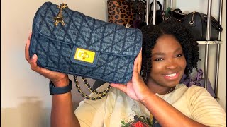 Karl Lagerfeld Agyness Quilted Denim Shoulder Bag + Mini Rant | NaturallyNesh @NaturallyNesh