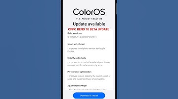 OPPO RENO 10 ANDROID 14 BETA UPDATE AVAILABLE #oppoteno10#android14 #coloros14