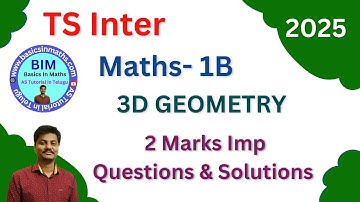 TS Inter Maths 1B || 3D Geometry: 2 Marks Important Questions and Answers