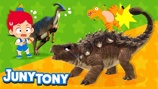 *𝗡𝗘𝗪* Dinosaur Songs Compilation 🦖🦕 | Colorful Dino Eggs, T-Rex | BEST Kids Songs | JunyTony