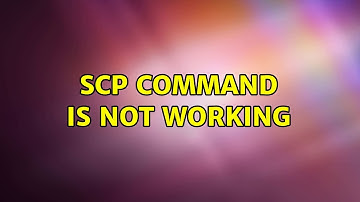 Scp command is not working