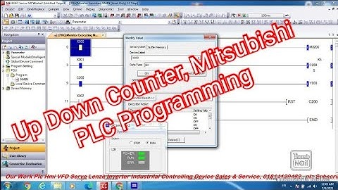 Up Down Counter, Mitsubishi PLC Programming