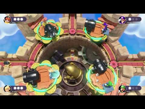 Mario Party Superstars - Space Land - Luigi vs Daisy vs Waluigi vs Rosalina