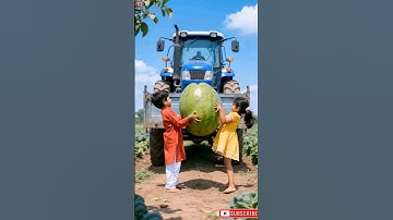 Cute baby saved a hungry old couple by sharing mango 🥭👵👴 #ai #baby #mango