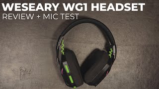 WESEARY WG1 Wireless Gaming Headset ($29.99) + Microphone Test