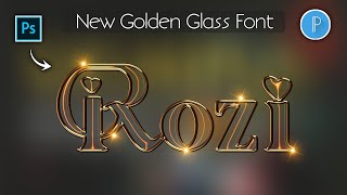 New Golden Glass Font Dp Editing | How To Make Glass Font Editing In PS Touch Pixellab | Glass Font  screenshot 2
