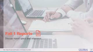 22-23 Fall 1 Reporting and Certification  - Module - E - Reports