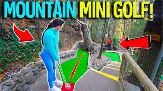 Playing Mini Golf on the Side of a Mountain! Insane ONE OF A KIND Course!