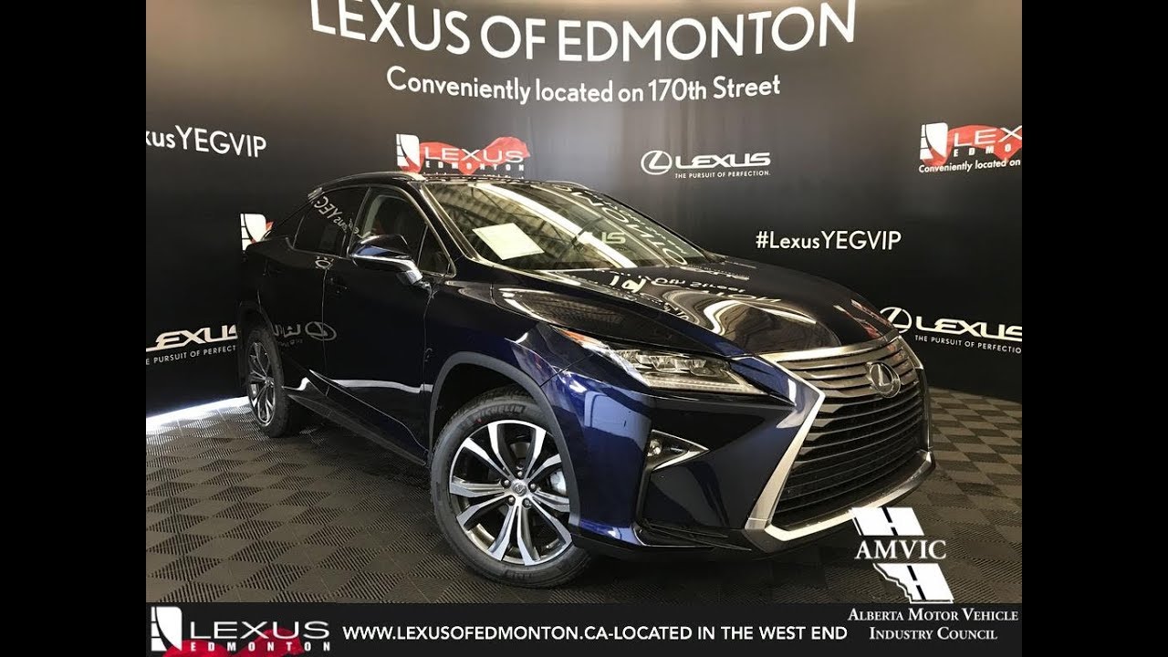 Blue 2017 Lexus RX 350 Luxury Package Walkaround Review North Edmonton