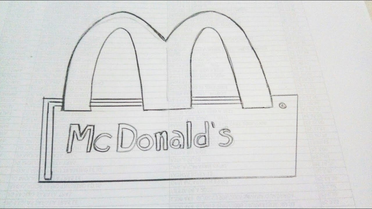 Como desenhar Logo do McDonald's. How to draw McDonald's Logo. - YouTube