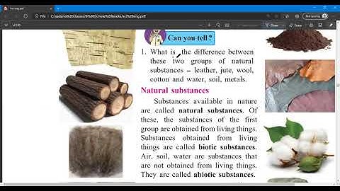 Substances in Daily Use #std 6 #science #part 1 #video-lecture