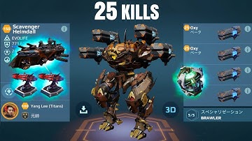 [WR] Oxy Heimdall w/ Frederick - Titan Slayer ×6 In One Game | War Robots Gameplay