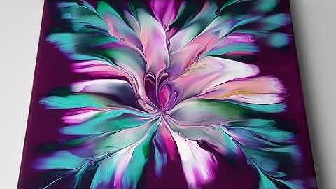 (1042) Violet Canvas | Bubble Wrap Dip Technique | Just Acrylic Paint and Water | Designer Gemma77