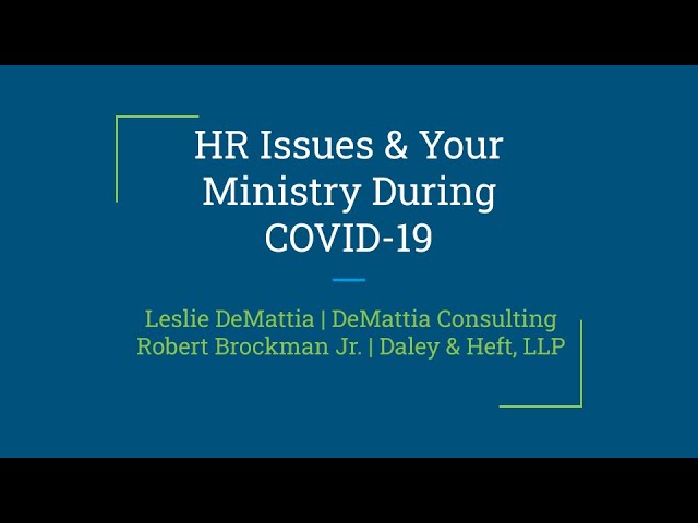 HR Issues and Your Ministry During COVID-19 | Presented by Insurance Board