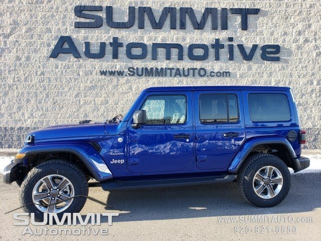 2020 JEEP WRANGLER 4 DOOR SAHARA OCEAN BLUE COLOR MATCH WALK AROUND REVIEW  20J92 SUMMITAUTO - YouTube