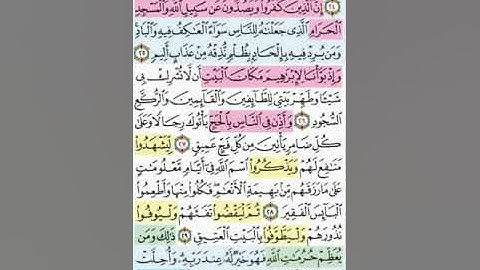 تيسير حفظ سورة الحج بالتكرار الوجة الرابع الايات(24-30 ) مكرر 5 مرات بصوت الشيخ عبد الباسط