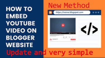 #HowtoEmbedyouTube Video on Blogger Add youTube Video in Blogger Post  Embed Video in Blogger