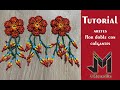 pendiente flor doble en mostacillas Tutorial ( parte 1 )