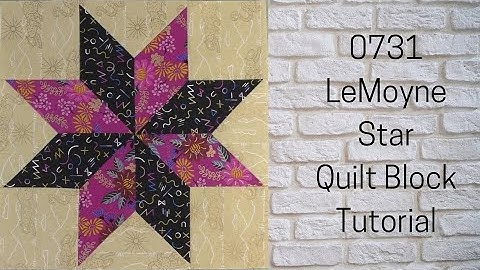 0731 LeMoyne Star Free Quilt Block Tutorial