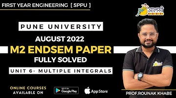 M2 August 2022 Endsem Paper | #SPPU | Fully Solved | Unit 6 | Aalsi Engineer | Rounak Sir