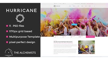 Hurricane - Events | Artists Multipurpose PSD Template | Themeforest Website Templates and Themes