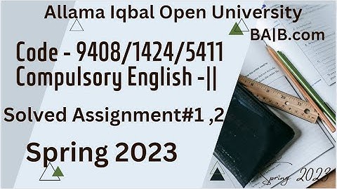 AIOU Compulsory English -|| code  9408/1424/5411 solved assignment#1Spring-23/#1424 #aiou