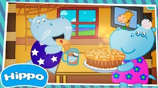 Hippo 🌼 Good morning 🌼 Grandfather and grandmother 🌼Cartoon game for kids screenshot 3