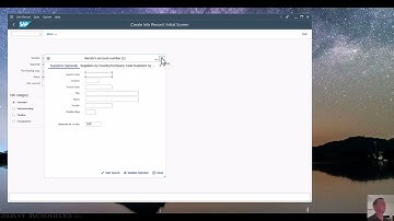 SAP - Create an Information Record (ME11)