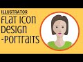 Create a quick and easy flat portrait icon in Illustrator