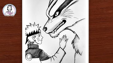 Naruto & Kurama Six Paths Sage Mode Drawing | Realistic Pencil Art Tutorial Step by Step