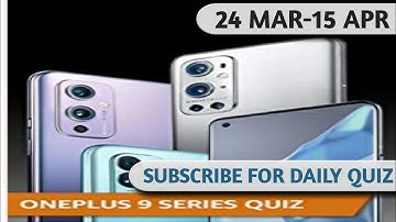 Amazon OnePlus 9 Series Quiz Answers Today | Win OnePlus 9 Series | 24 March 2021 |