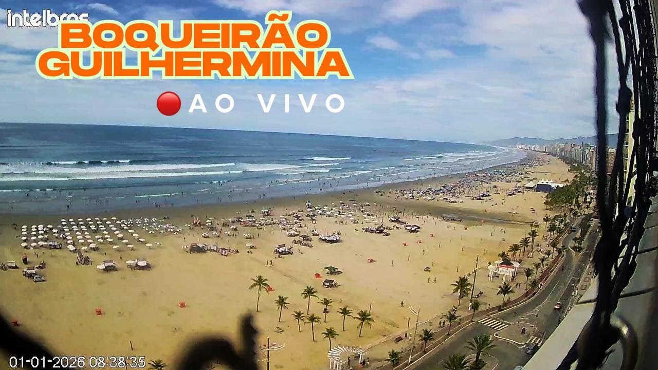 AO VIVO PRAIA GRANDE   - CÂMERA  BOQUEIRÃO GUILHERMINA AVIAÇÃO