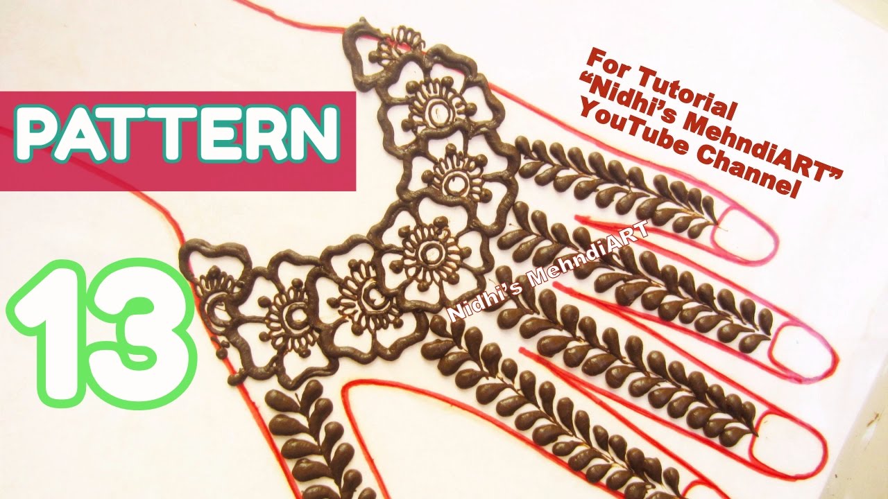 Pattern 13 Henna Designs Using Two Floral Elements Easy Pattern 13 Henna Designs Using Two Floral Elements Easy