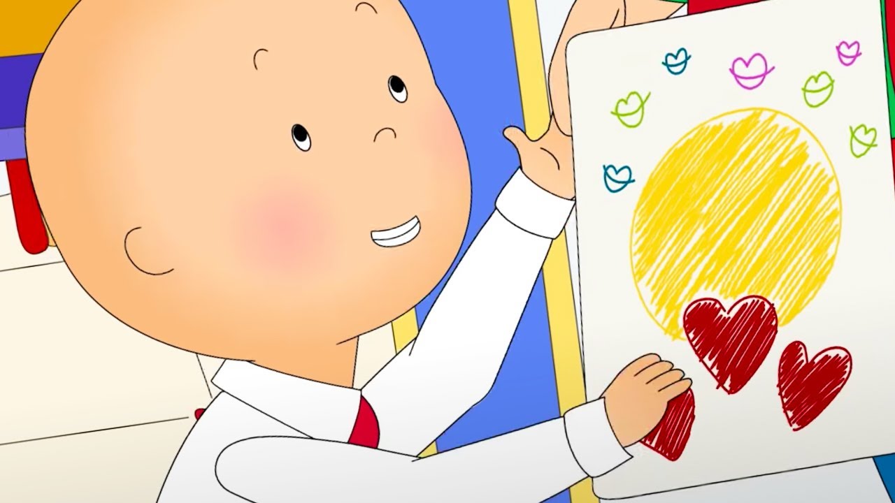 Caillou and the Valentine's Day Card | Caillou Cartoon - YouTube