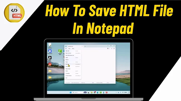 How To Save HTML File In Notepad