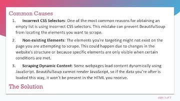 Understanding Why Python BeautifulSoup Returns an Empty List