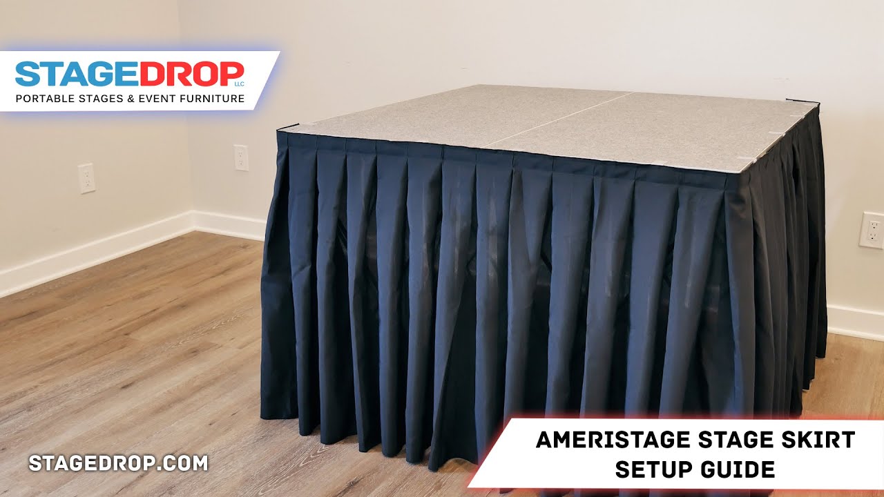 How to attach an Ameristage Stage Skirt - StageDrop - YouTube
