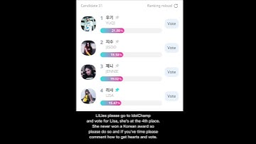 Go vote for her please!  #youtube #kpop #blackpink #lisa #lalisa #shorts #viral