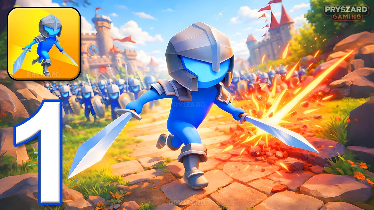 Knight Attack 3D Sword Spin - Gameplay Walkthrough Part 1 - Knight Attack 3D (iOS, Android)