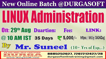 LINUX Administration Online Training @ DURGASOFT